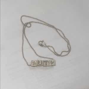 ( SOLD)925 Silver UT necklace